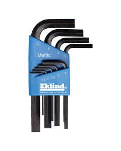 EKL10509 image(0) - HEX KEY SET 9 PC METRIC SHORT 1.5-10MM