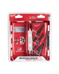 MLW48-89-9254 image(0) - Milwaukee Tool 3-PC SHOCKWAVE IMP DUTY #1, #2, #4 STEP BIT KIT