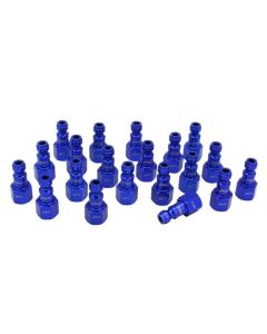 MIL784TC-20 image(0) - Milton Industries ColorFit Plugs, T-style Blue, 1/4" NPT Female