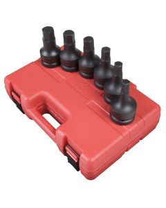 SUN5607 image(0) - 6PC 1" DR METRIC IMPACT HEX DRIVER IMPACT SET