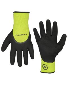 LEGGC180L image(0) - Flexzilla® 3/4 Nitrile Dip Winter Gloves, Black/ZillaGreen™, L