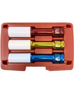 CTA7069 image(0) - CTA Manufacturing 3 Pc. Extended Lug Nut Socket Set