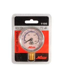 MIL1195 image(0) - Gage 1/4" NPT, 0-300 PSI - Bottom Mount