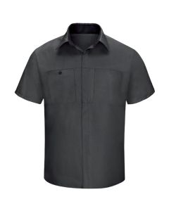 VFISY42CB-SS-XL image(0) - Men's Short Sleeve Perform Plus Shop Shirt w/ Oilblok Tech Charcoal/Black, XL