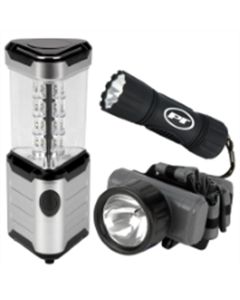 WLMW2341 - PT Power 3-pc LED Flashlight & Lantern