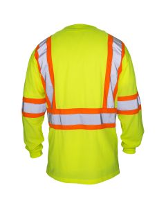 SAS690-1611 image(0) - Class-2 Long Sleeve Reflective Yellow T-Shirt, XXL