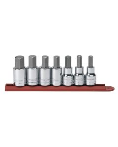 KDT80721 image(0) - 7PC 1/2" DRIVE SAE HEX BIT SOCKET SET