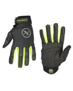 LEGGH360XL image(0) - Flexzilla® High Dexterity FlexFit Gloves, Polyurethane Palm, Black/ZillaGreen™, XL