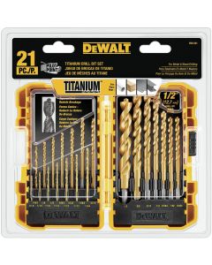 DWTDW1361 image(0) - 21PC TITANIUM NITRIDE DRILL SET