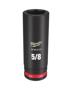 MLW49-66-6123 image(0) - Milwaukee Tool SHOCKWAVE Impact Duty  3/8"Drive 5/8" Deep 6 Point Socket