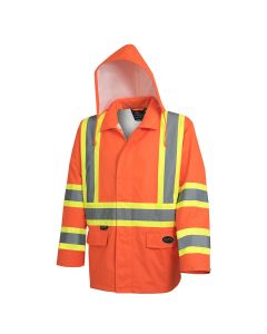 SRWV1081350U-S image(0) - 5626U HI-VIS SAFETY RAINWEAR JACKET ORANGE - Size Small