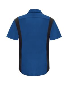 VFISY42RB-SS-5XL image(0) - Men's Short Sleeve Perform Plus Shop Shirt w/ Oilblok Tech Royal Blue/Black, 5XL