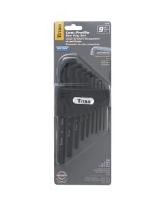 TIT12738 image(0) - 9-PC METRIC LOW PROFILE HEX KEY SET