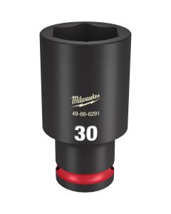 MLW49-66-6291 image(0) - Milwaukee Tool SHOCKWAVE Impact Duty  1/2"Drive 30MM Deep 6 Point Socket