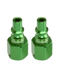 LEGA71430B-2PK image(0) - B 1/4" Green Plug 1/4" FNPT 2p