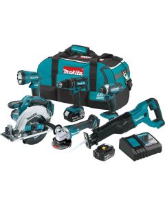 MAKXT610 image(0) - 18V LXT 3.0 Ah Cordless 6-Piece Combo Kit