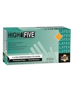 MFXL562 image(0) - HIGH FIVE PF INDUST GRADE LATEX GLOVES MEDIUM