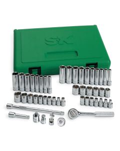 SKT91848 image(0) - 48 Pc. 1/4" Drive 6Pt Fr/Mt Socket Set W/Added Pieces