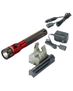 STL75616 image(0) - Streamlight Stinger DS LED Bright Rechargeable Flashlight with Dual Switches - Red