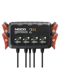 NOCGENIUS2X4 image(0) - GENIUS2X4 6V/12V 4-Bank, 8-Amp Smart Battery Charger