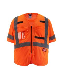 MLW48-73-5136 image(0) - Milwaukee Tool Class 3 High Visibility Orange Mesh Safety Vest - L/XL