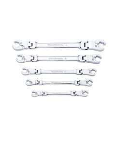 KDT89100 image(0) - 5 Pc. Ratcheting Flex Flare Nut Wrench Set- SAE