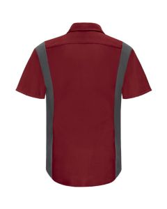 VFISY32FC-RG-5XL image(0) - Men's Long Sleeve Perform Plus Shop Shirt w/ Oilblok Tech Red/Charcoal, 5XL