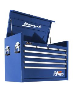 HOMBL02036081 image(0) - Homak Manufacturing H2PRO Series 36-Inch 8-Drawer Top Chest, Blue