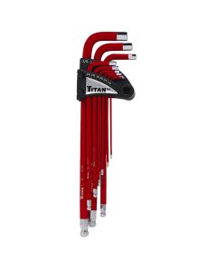 TIT12713 image(0) - 13 Pc. Xtra Long Arm Ball End Hex Key Set (Sae)