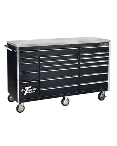 EXTEX7218RCBK image(0) - 72 in. 18-Drawer Triple Bank Roller Cabinet, Black