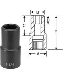 GRE5042DT image(0) - SOC 1-5/16 #5D IMP SPLN DP TW BLK