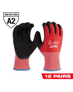 MLW48-73-7923B image(0) - Milwaukee Tool 12-Pack Cut Level 2 Winter Dipped Gloves - XL