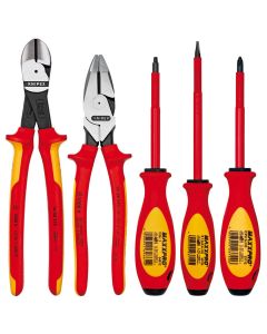 KNP9K989822US image(0) - 5PC PLIERS/SCREWDRR TOOL SET-1,000V INSLTD