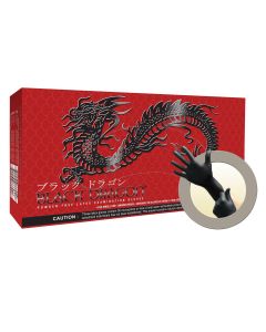 MFXBD1004PF-XL image(0) - BLACK DRAGON LATEX EXAM GLOVES XL