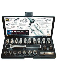 KDT8921 image(0) - SKT SET(SAE&MET)GEAR RATCHET 21PC SET