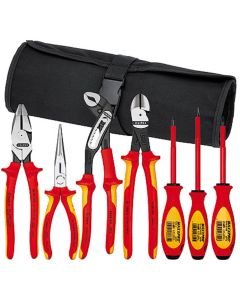 KNP9K989826US image(0) - 7-Piece Pliers/Screwdriver Tool Set in a Nylon Pou