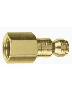 AMFCP2B-10 image(0) - 1/4" Coupler Plug with 1/4" Female thread Automotive T Style Brass- Pack of 10