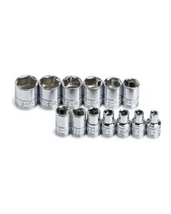 SKT1313 image(0) - SOCKET SET 1/4IN. DRIVE 13PC METRIC STD 6 POINT