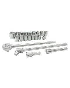 TIT18189 image(0) - 21pc Metric 3/4in Dr Socket Set