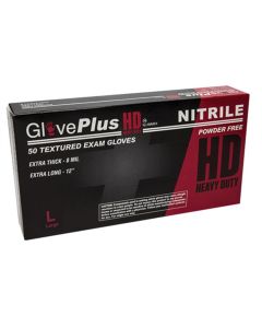 AMXGPNHD66100 image(0) - L GlovePlus HD PF, Textured, Extra Long Nitrile