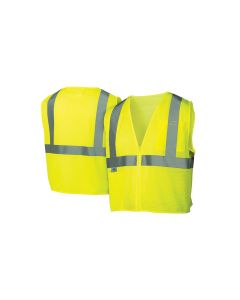 PYRRVZ2110L image(0) - Pyramex Safety - Safety Vest - Hi-Vis Lime - Size Small