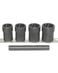 LTI4240 image(0) - Milton Industries LTI Tool By MIlton 5 Piece Locking Lugnut Twist Socket Removal Kit.  Includes Twist Sockets 4400-30; -35; -50; -70 & Pu