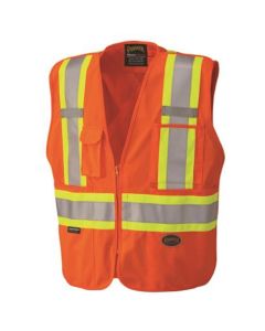 SRWV1021150U-4XL - Zip-Up Break Away Safety Vest