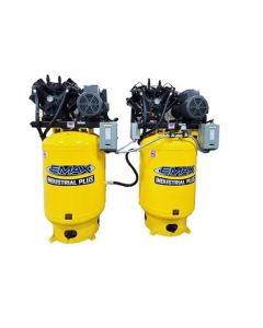 EMXESP10A080V3 image(0) - Two EMAX  10HP 3ph 80 Gallon Vertical Solo Mounted Alternating Silent Air compressors-w/Pressure Lubricated pumps