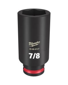 MLW49-66-6127 image(0) - Milwaukee Tool SHOCKWAVE Impact Duty 3/8"Drive 7/8" Deep 6 Point Socket