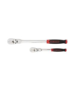 KDT81204P image(0) - 2 Pc. 1/4" and 3/8" Drive 120XP™ Dual Material Flex Head Teardrop Ratchet Set