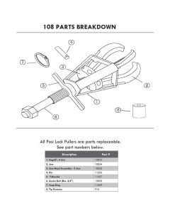 POS11056 image(0) - JAW PIN FOR 108/208/110/210/PH-106/PH-206/TJ-1 PULLER