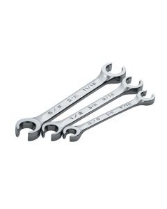 SKT383 image(0) - WRENCH SET FLARE NUT 3 PC SAE HI POLISH