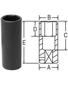 GRE2021MDT image(0) - 1/2" Drive x 21mm Extra-Thin Wall Deep