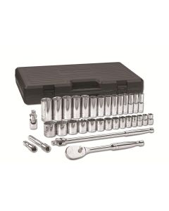 KDT80715 image(0) - 33 PC 1/2" DR 6 PT SAE STD & DEEP SOCKET SET